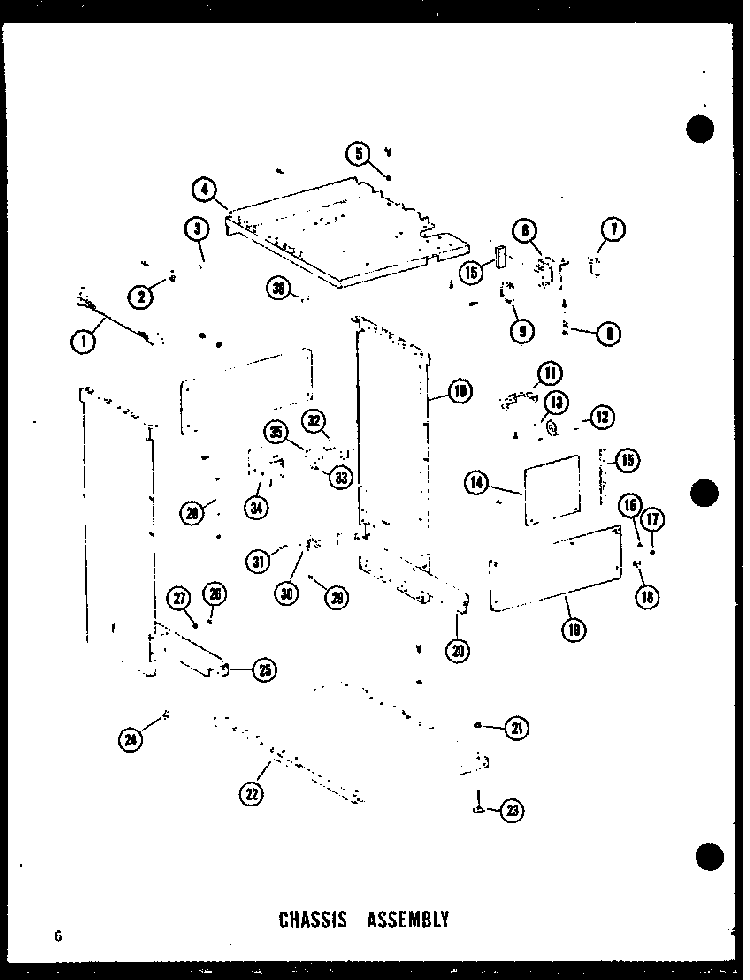 Chassis Assembly Diagram and Parts List for SMCD-2B P18011-16T Amana Trash Compactor
