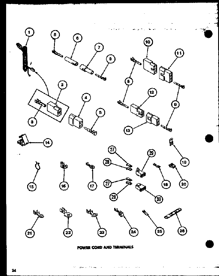 Section 1 Diagram and Parts List for LG2501 P7762206W Amana Dryer