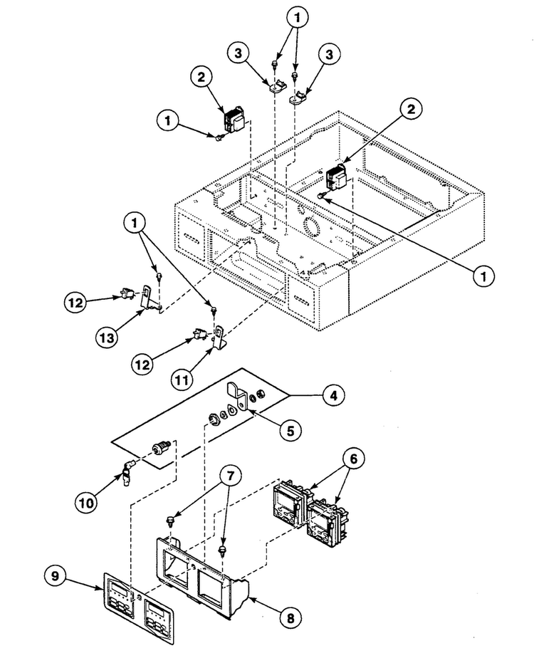 Control Panel Diagram and Parts List for SSEY07WF1500  Speed Queen Dryer