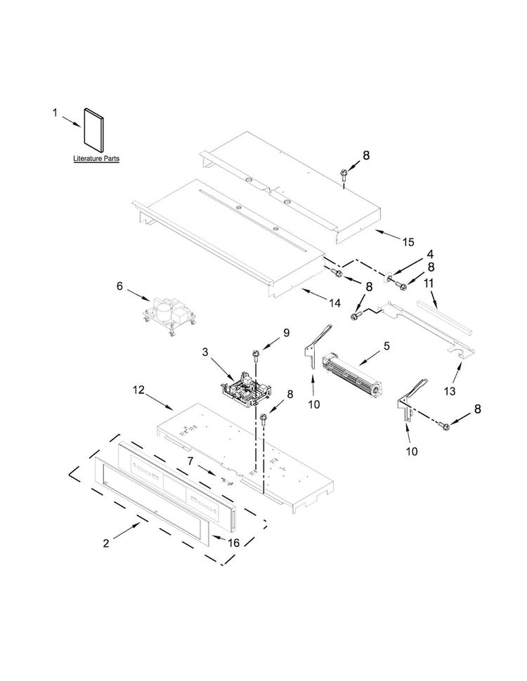 Control Panel Parts Diagram and Parts List for JJW2430DS00  Jenn-Air Wall Oven