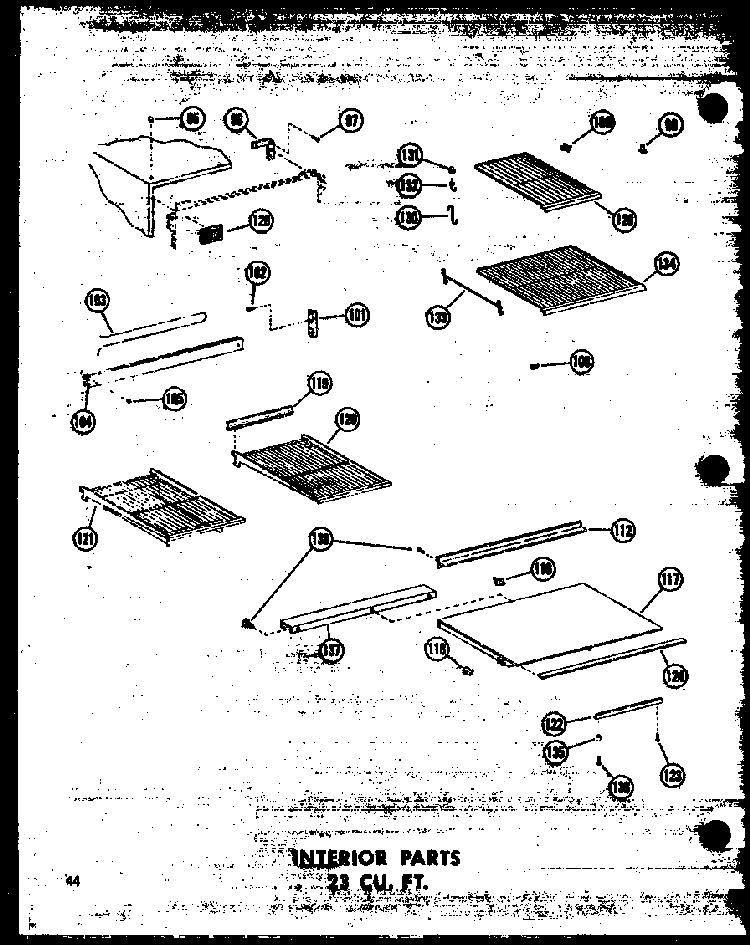 Section 19 Diagram and Parts List for TD20W-P60303-62W  Amana Refrigerator