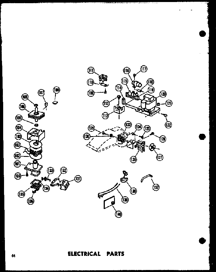 Electrical Parts Diagram and Parts List for R-2 P71306-1M Amana Microwave