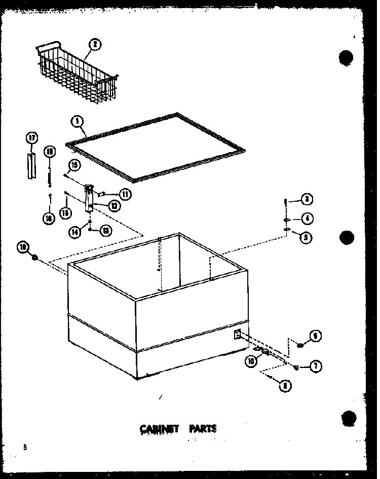 Cabinet Parts Diagram and Parts List for C10B-A P7398033WA Amana Freezer