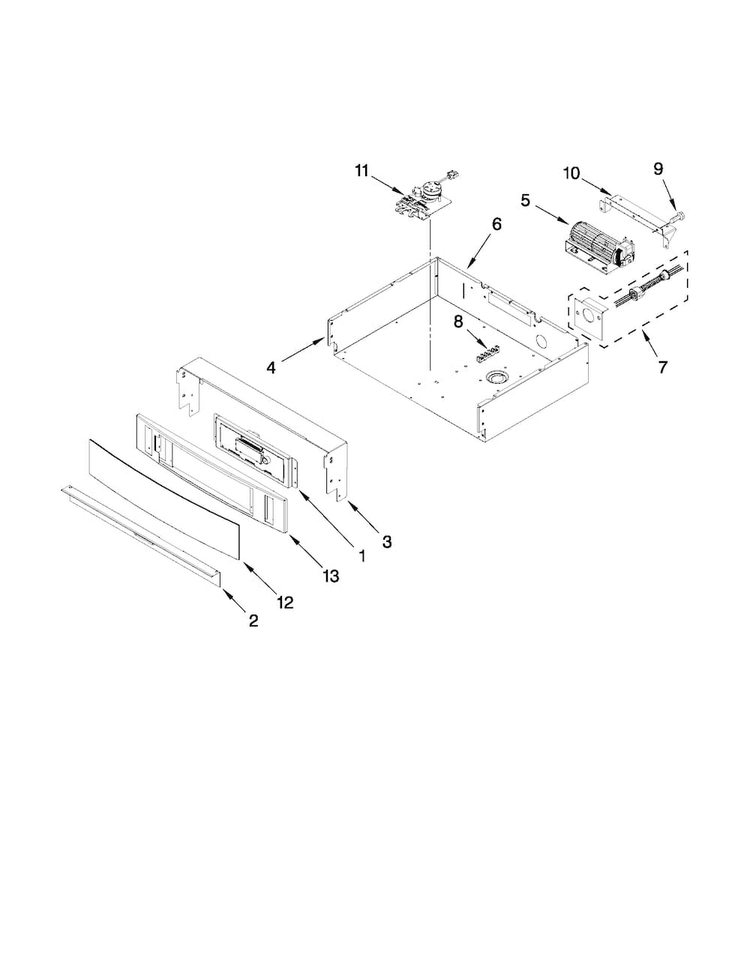 Control Panel Parts Diagram and Parts List for JJW9530DDB30  Jenn-Air Wall Oven