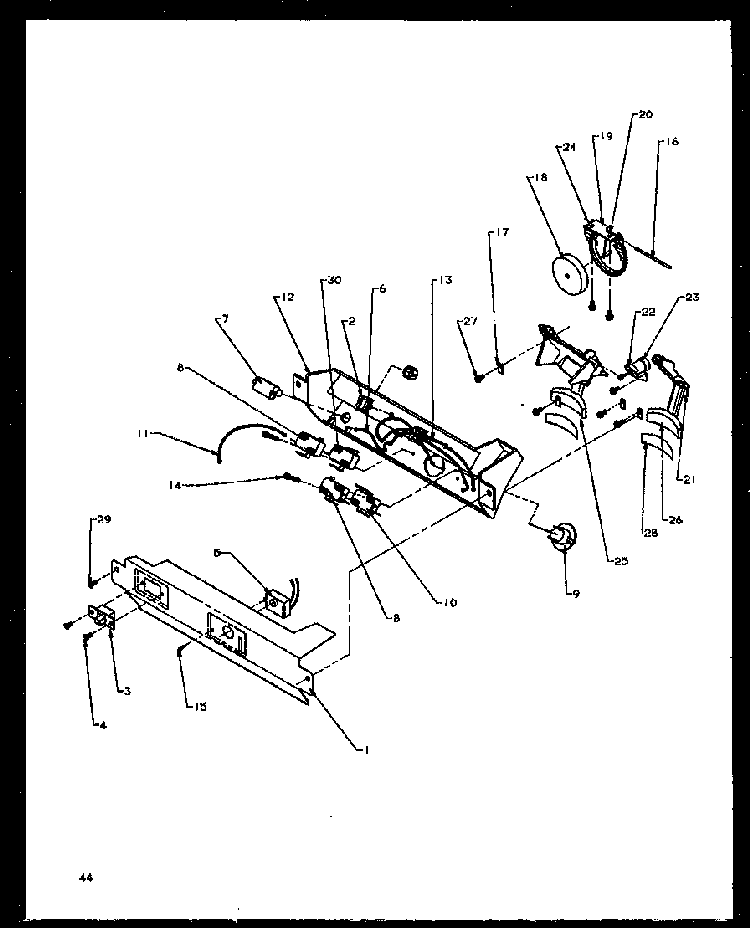 Ice And Water Cavity Diagram and Parts List for SXD22NW-P1162405WW  Amana Refrigerator