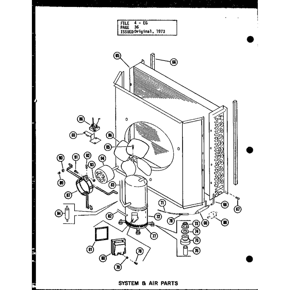 System & Air Parts 2 Diagram and Parts List for EG3,12-1 P54688-5C Amana Air Conditioner