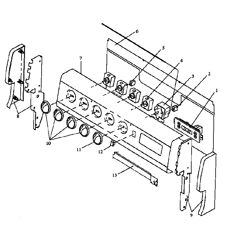 Backguard, Ehn380/389 Diagram and Parts List for EHN3802L P1143207NL Caloric Range
