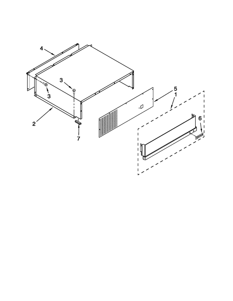 Top Grille And Unit Cover Parts Diagram and Parts List for JS48PPDUDB13  Jenn-Air Refrigerator