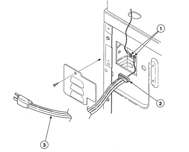 Power Cord Diagram and Parts List for SDG009QF  Speed Queen Dryer