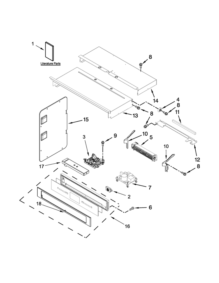 Control Panel Parts Diagram and Parts List for JMW2430DP01  Jenn-Air Microwave