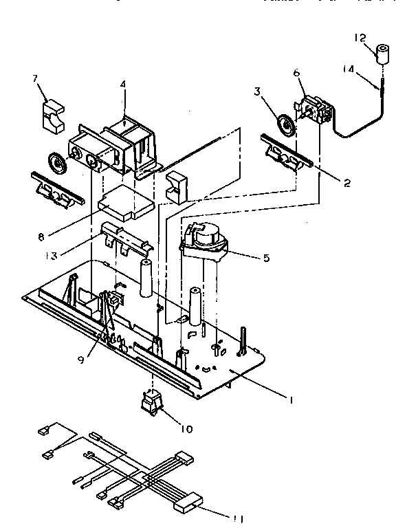 Control Panel Diagram and Parts List for TR21S4E-1196104WE  Amana Refrigerator