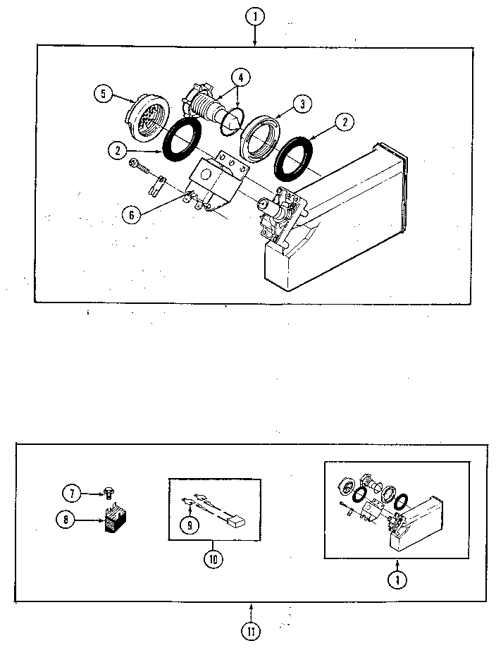 Dispensing Valve Diagram and Parts List for DU598  Jenn-Air Dishwasher