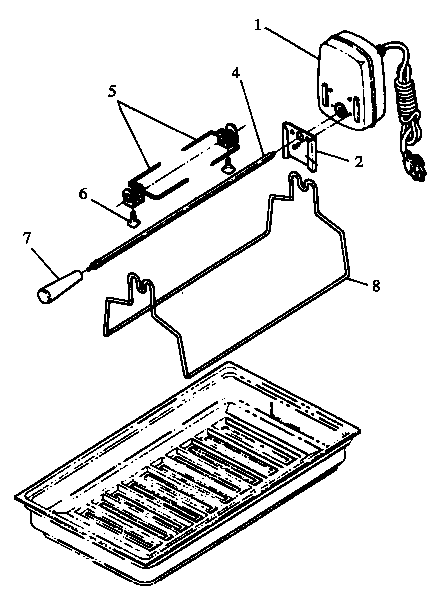 Section 8 Diagram and Parts List for CC8-P8591904S  Amana Cooktop
