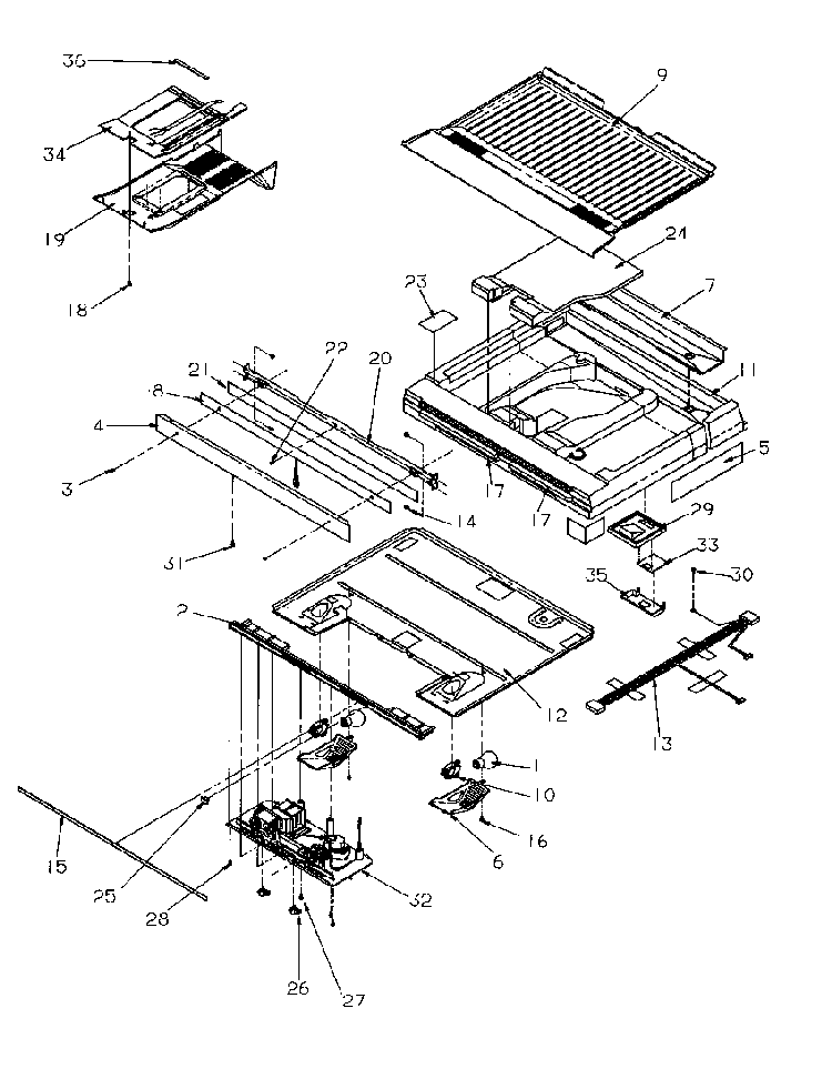 Divider Block Diagram and Parts List for TA18S2W-P1194503WW  Amana Refrigerator