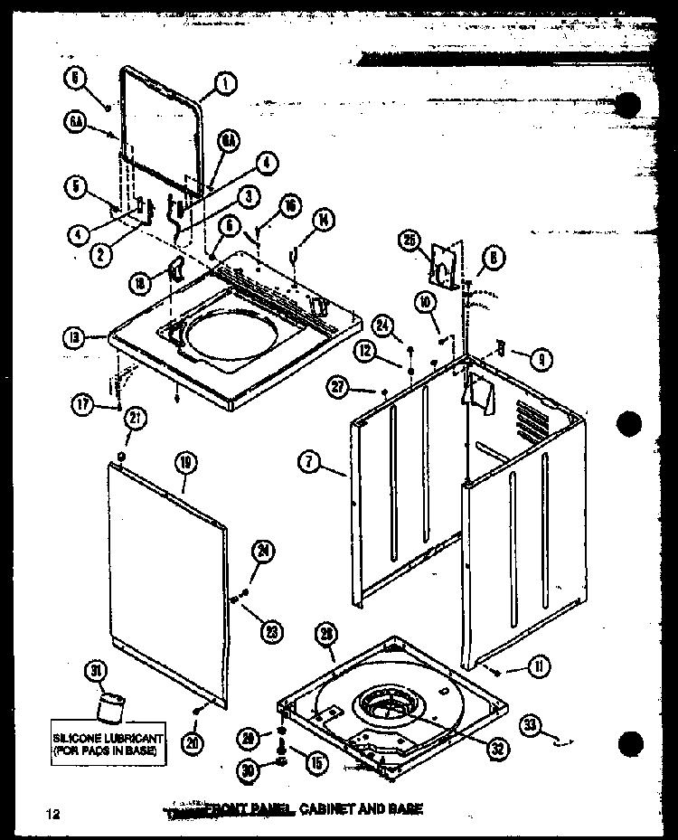 Section 8 Diagram and Parts List for LW3303W P1164316WW Amana Washer
