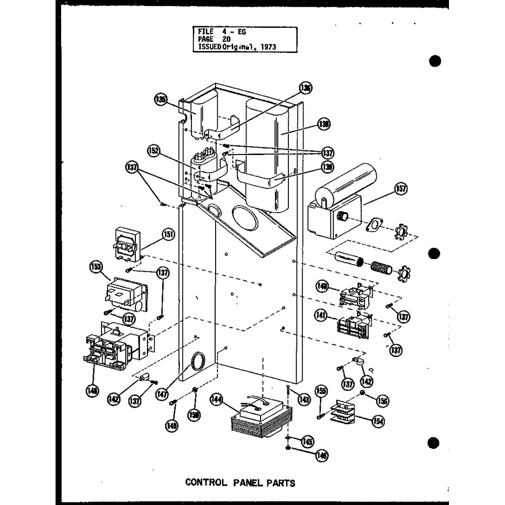 Control Panel Parts 3 Diagram and Parts List for EG3,12-1 P54688-5C Amana Air Conditioner