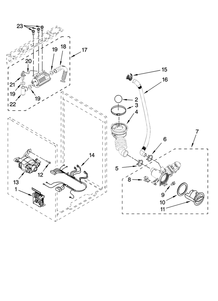 Steamer, Pump And Motor Parts, Optional Parts Diagram and Parts List for MHWE500VW10  Maytag Washer