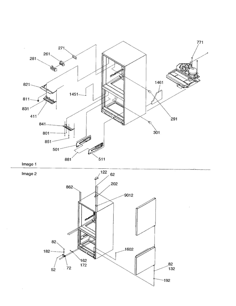 Covers, Hinges/ Light Cover Diagram and Parts List for BR18V2C-P1320708WC  Amana Refrigerator