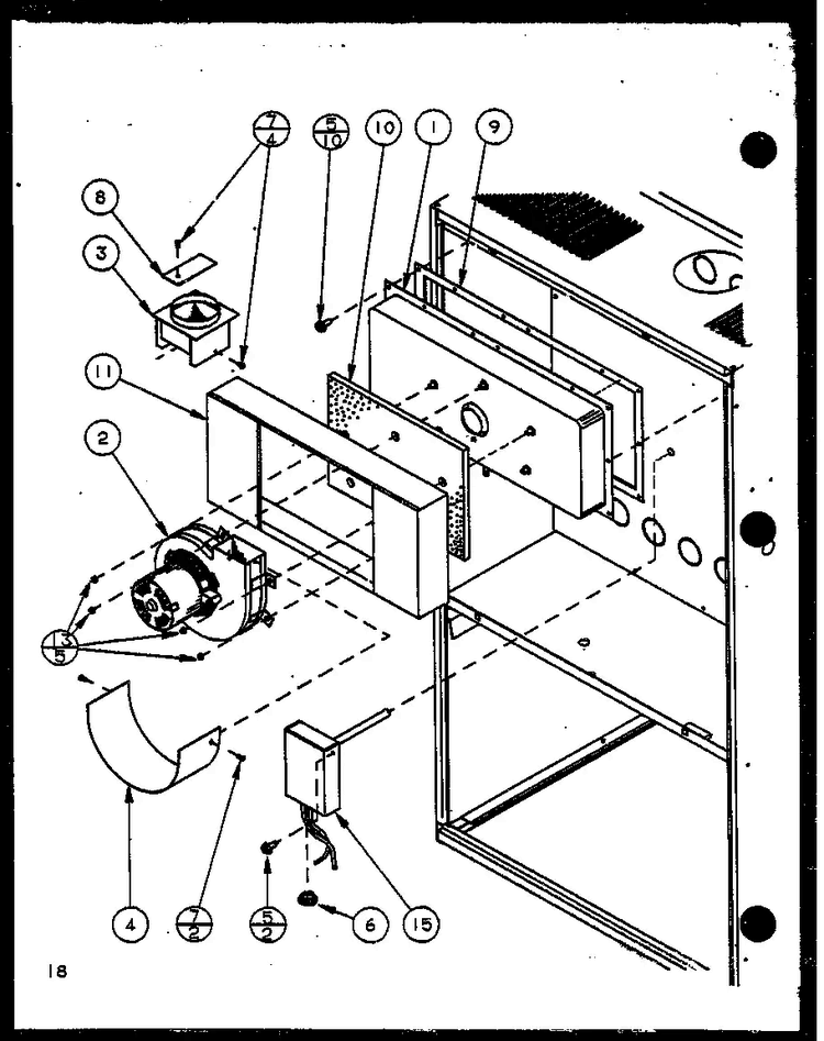 Section 1 Diagram and Parts List for GHI115A50 P6983125F Amana Heater