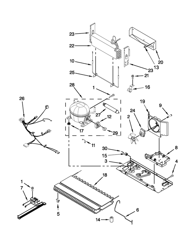 Unit Parts Diagram and Parts List for MBB1957WEW3  Maytag Refrigerator