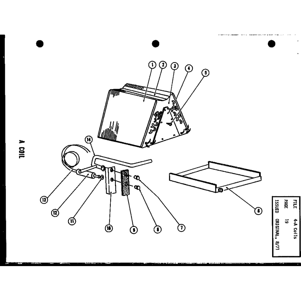 A Coil Diagram and Parts List for EA29X P58197-5C Amana Air Conditioner