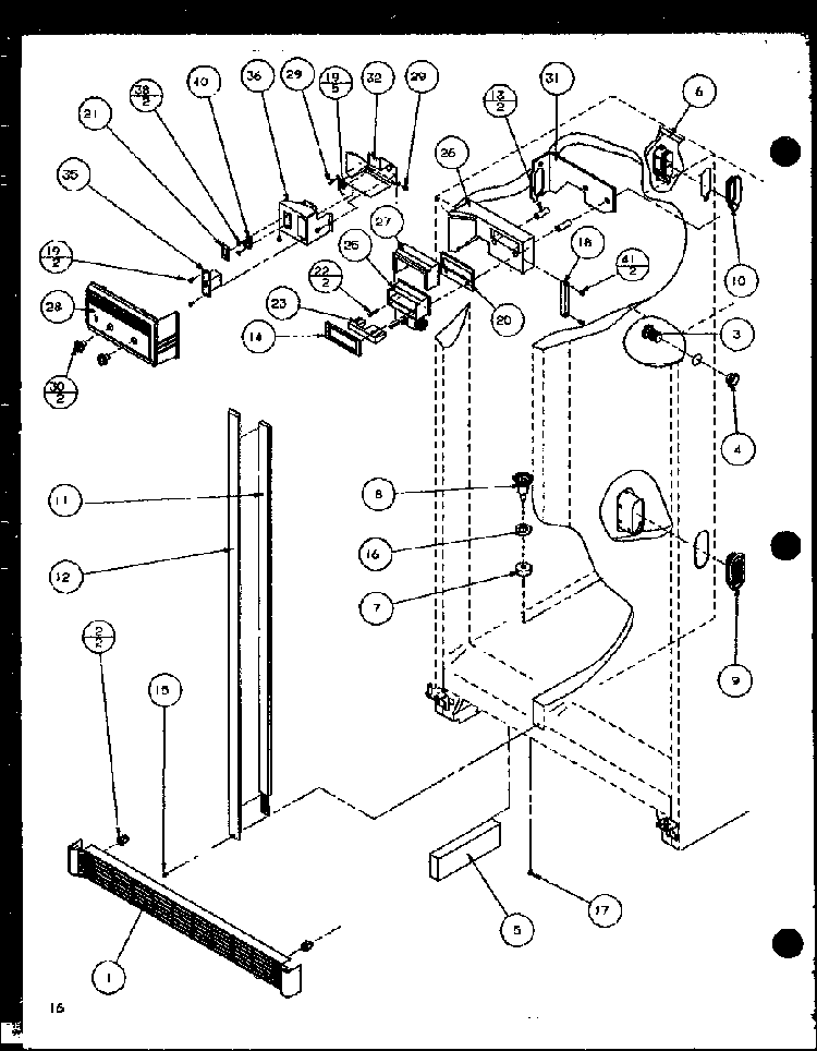 Refrigerator Diagram and Parts List for SZ25MP2W-P1154904WW  Amana Refrigerator