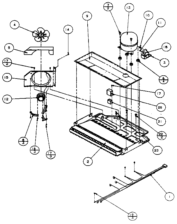 Panasonic Compressor Diagram and Parts List for TX18R-P1158404W  Amana Refrigerator