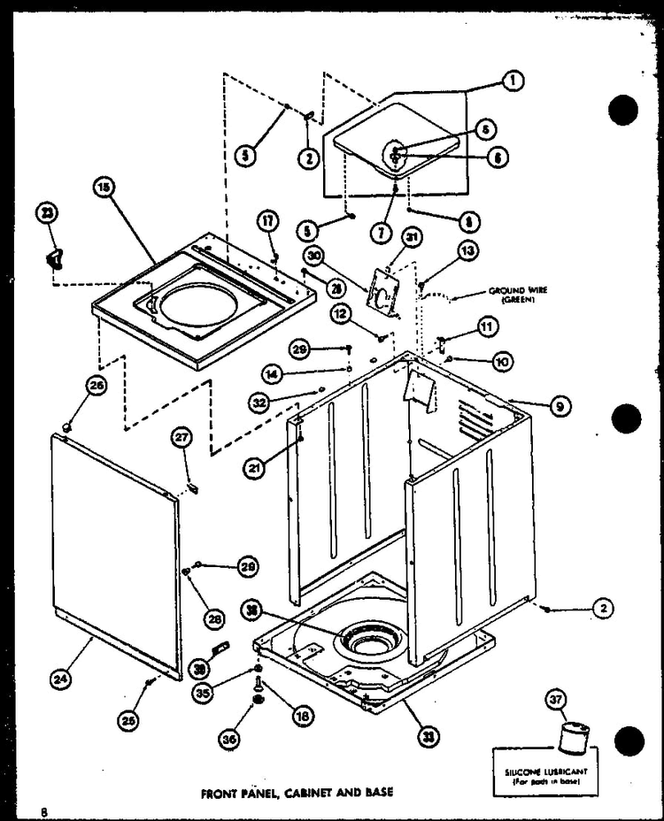 Section 6 Diagram and Parts List for LWD962 P7804724W Amana Washer