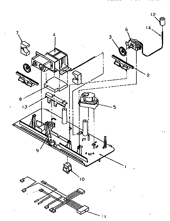 Control Panel Diagram and Parts List for TR21S4L-P1196103WW  Amana Refrigerator