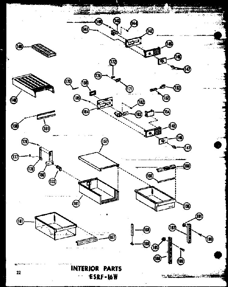 Section 5 Diagram and Parts List for ESRF-16W-AG-P60303-5WG  Amana Refrigerator