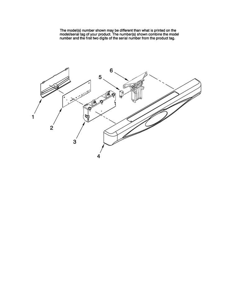 Control Panel Parts Diagram and Parts List for MDB6702AWB0  Maytag Dishwasher