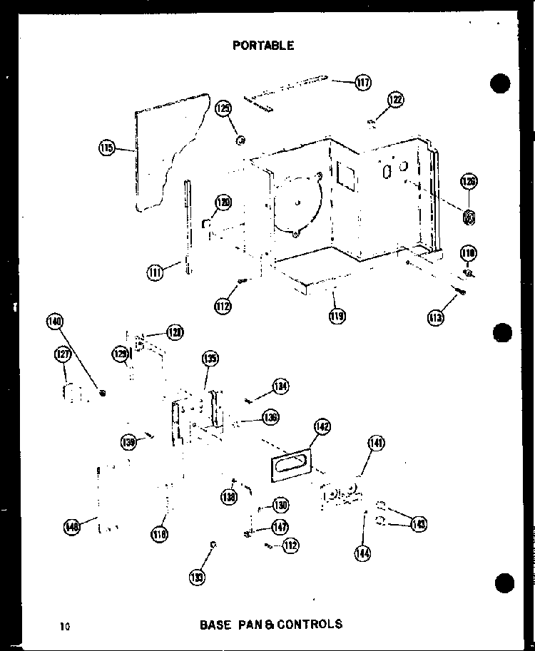 Base Pan & Controls Diagram and Parts List for 6-SPMW P54972-13R Amana Air Conditioner