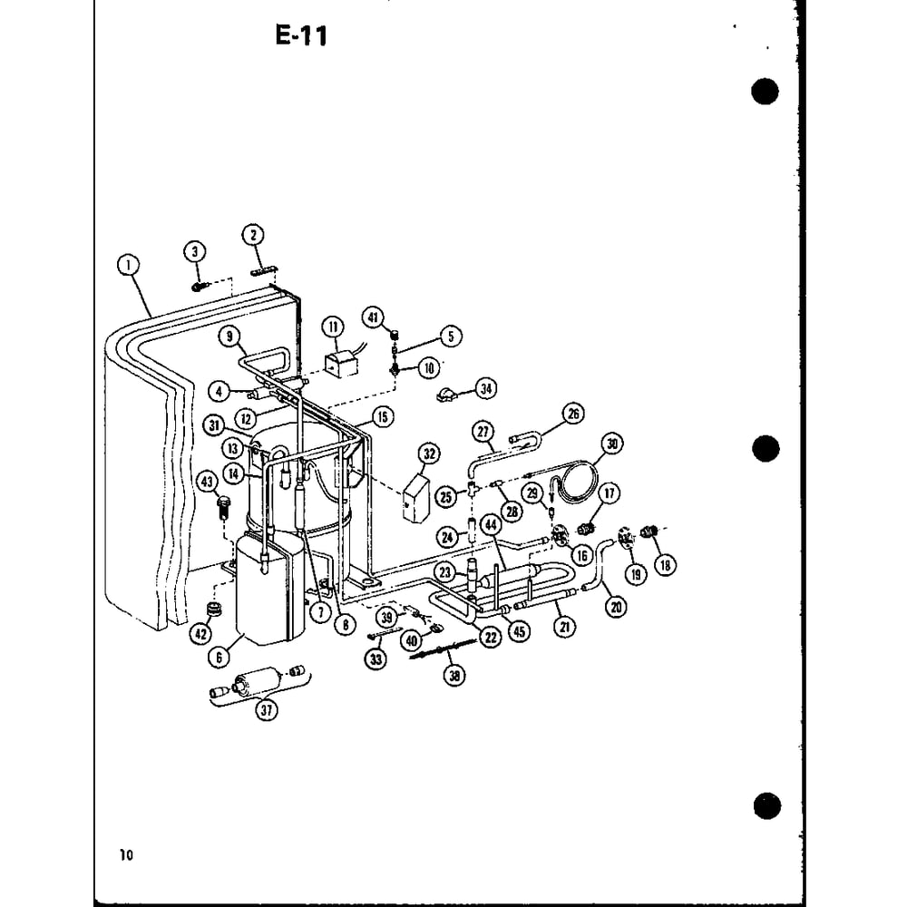 Diagram 6 Diagram and Parts List for ERHQ18-W01B P68522-1C Amana Air Conditioner