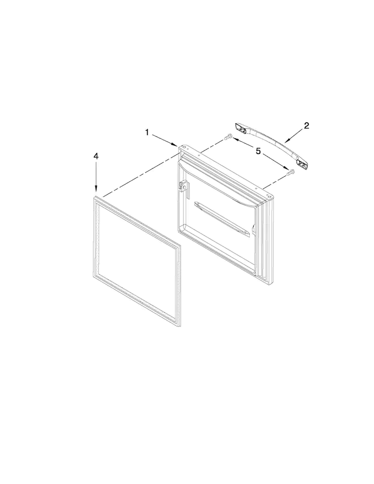 Freezer Door Parts Diagram and Parts List for ABB1924WEB2  Amana Refrigerator
