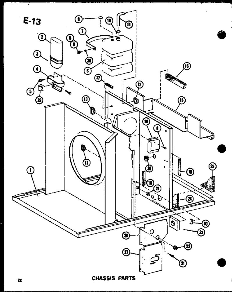 Chassis Parts 2 Diagram and Parts List for EPCG2408-1C P67470-14C Amana Heater