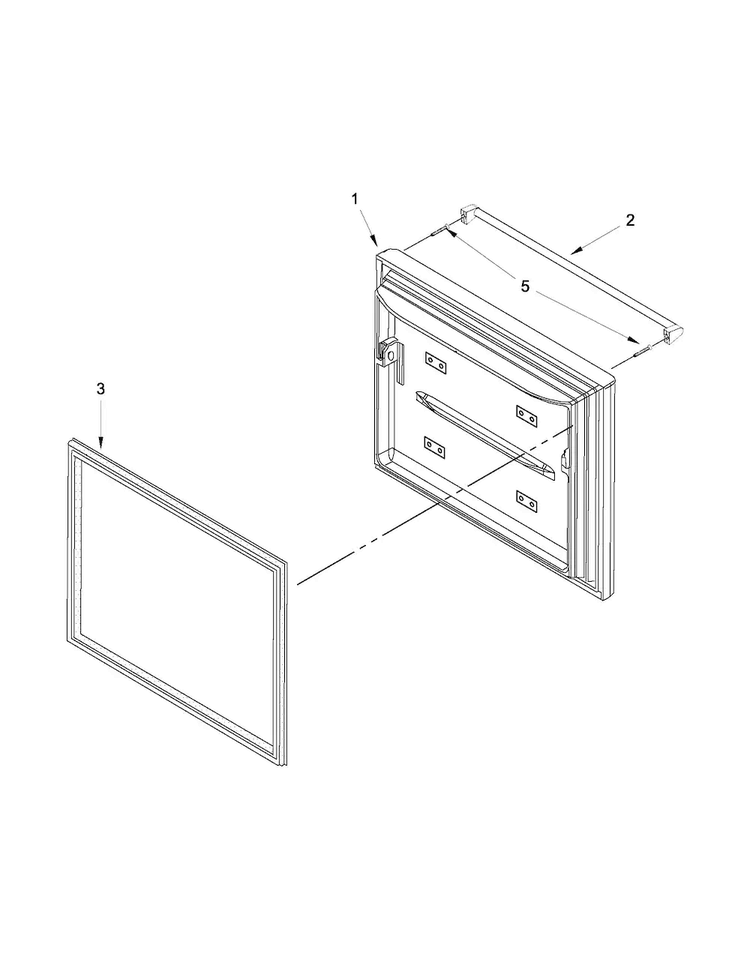 Freezer Door Diagram and Parts List for JFC2089WEP11  Jenn-Air Refrigerator