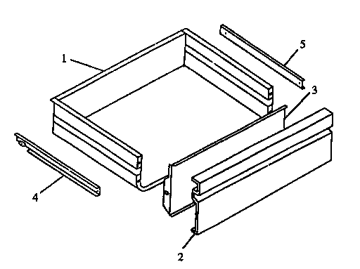 Storage Drawer Diagram and Parts List for EST3102L-P1130629NL  Caloric Range