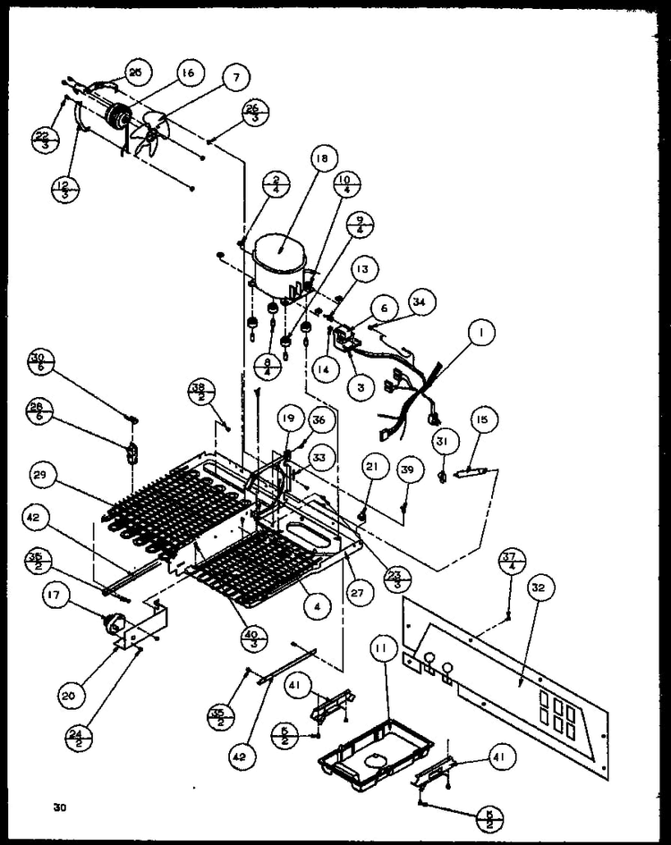 Tecumseh Compressor Diagram and Parts List for TZ21Q2E-P1111713WE  Amana Refrigerator