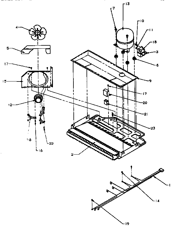 Unit Parts Diagram and Parts List for TX21R-P1157605W  Amana Refrigerator