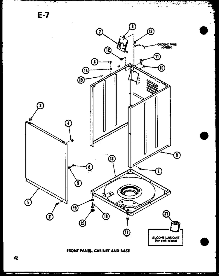 Front Panel Diagram and Parts List for TAA200 P75751-13W Amana Washer