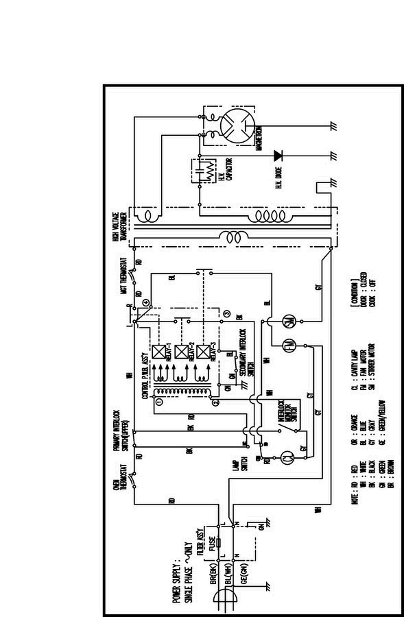04 - Wiring Information Diagram and Parts List for ALD10D P1331011M- Maytag Microwave
