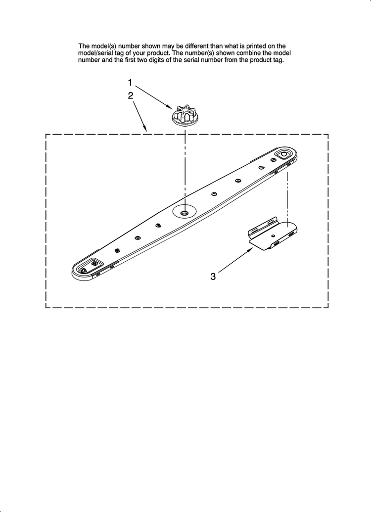 Lower Washarm Parts Diagram and Parts List for MDB6759AWS0  Maytag Dishwasher