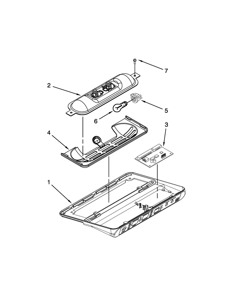Control Box Parts Diagram and Parts List for JCD2395WES01  Jenn-Air Refrigerator