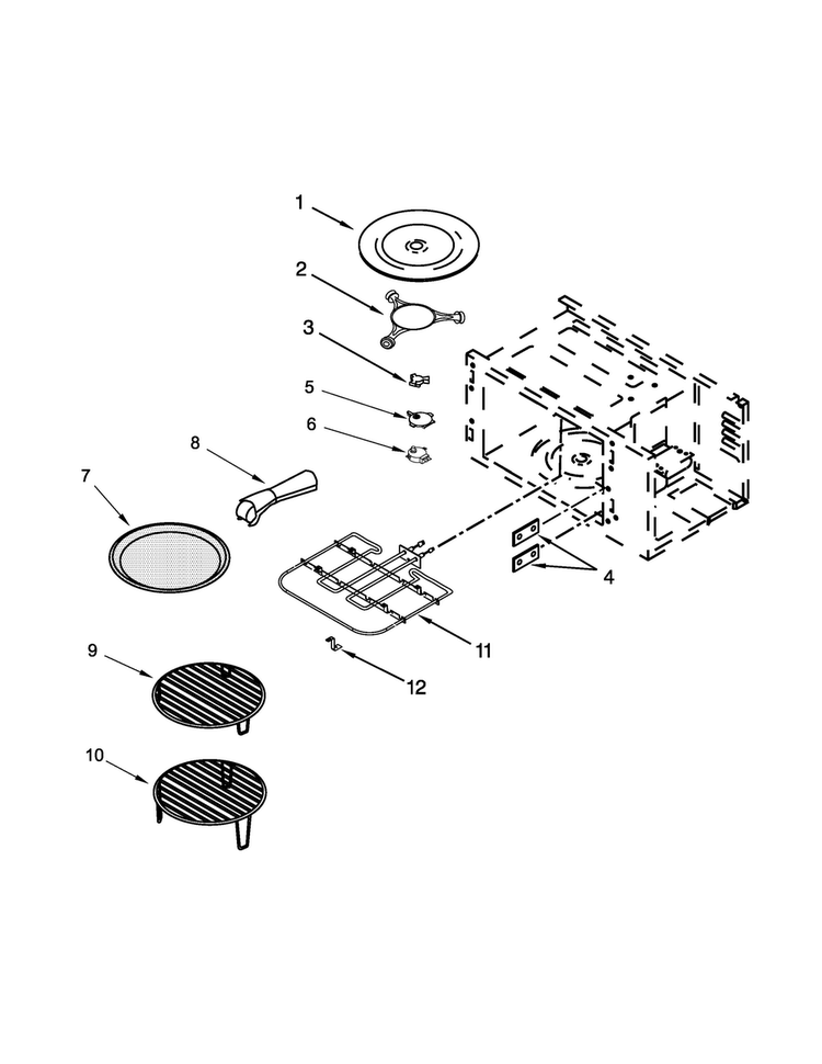 Internal Microwave Parts Diagram and Parts List for JMW2427DS00  Jenn-Air Microwave