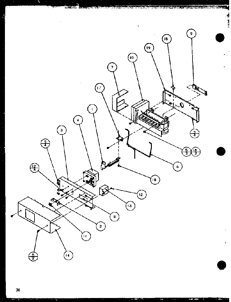Ice Maker Diagram and Parts List for SLD25MBG-P1121103WG  Amana Refrigerator
