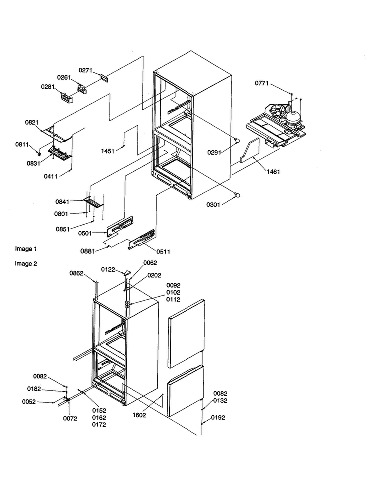 Covers/hinges/light Covers Diagram and Parts List for BG18VL-P1320704WL  Amana Refrigerator