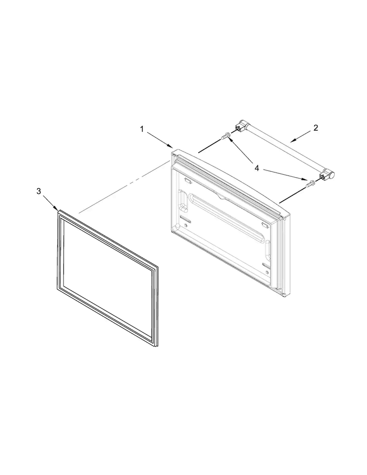 Freezer Door Parts Diagram and Parts List for MFF2558DEM00  Maytag Refrigerator