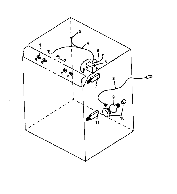 Electrical Components Diagram and Parts List for AGS730W-P1141263NW  Amana Range