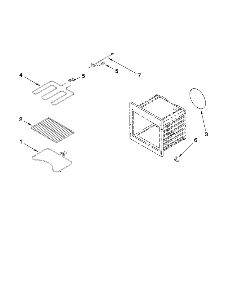 Internal Oven Parts Diagram and Parts List for MEW5627DDS10  Maytag Wall Oven