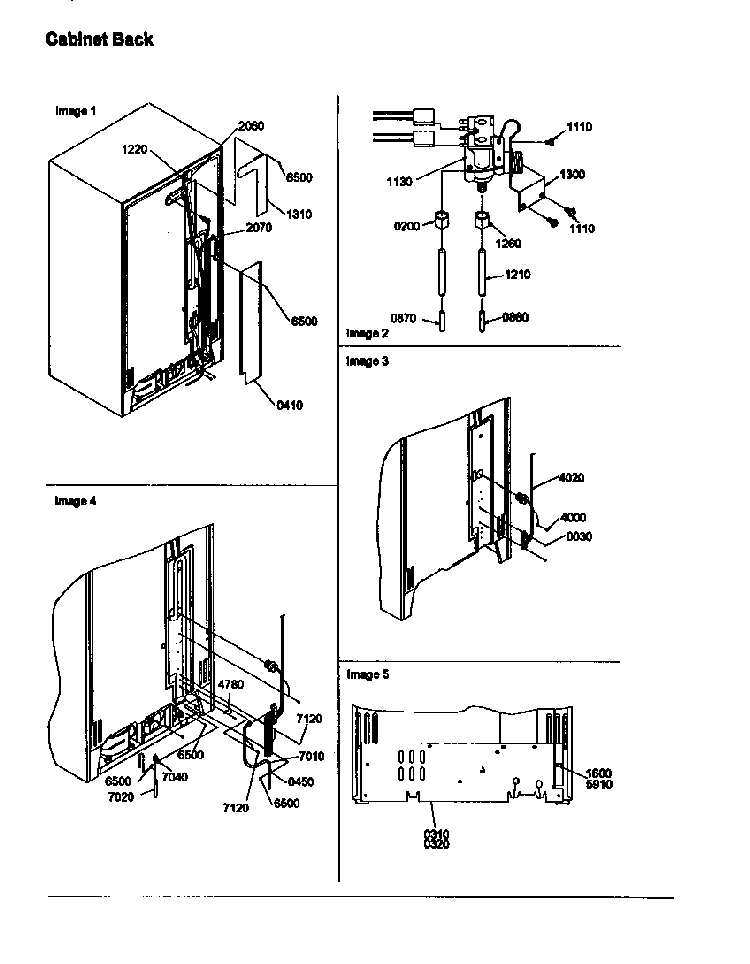 Cabinet Back Diagram and Parts List for SBD20S4E-P1190004WE  Amana Refrigerator
